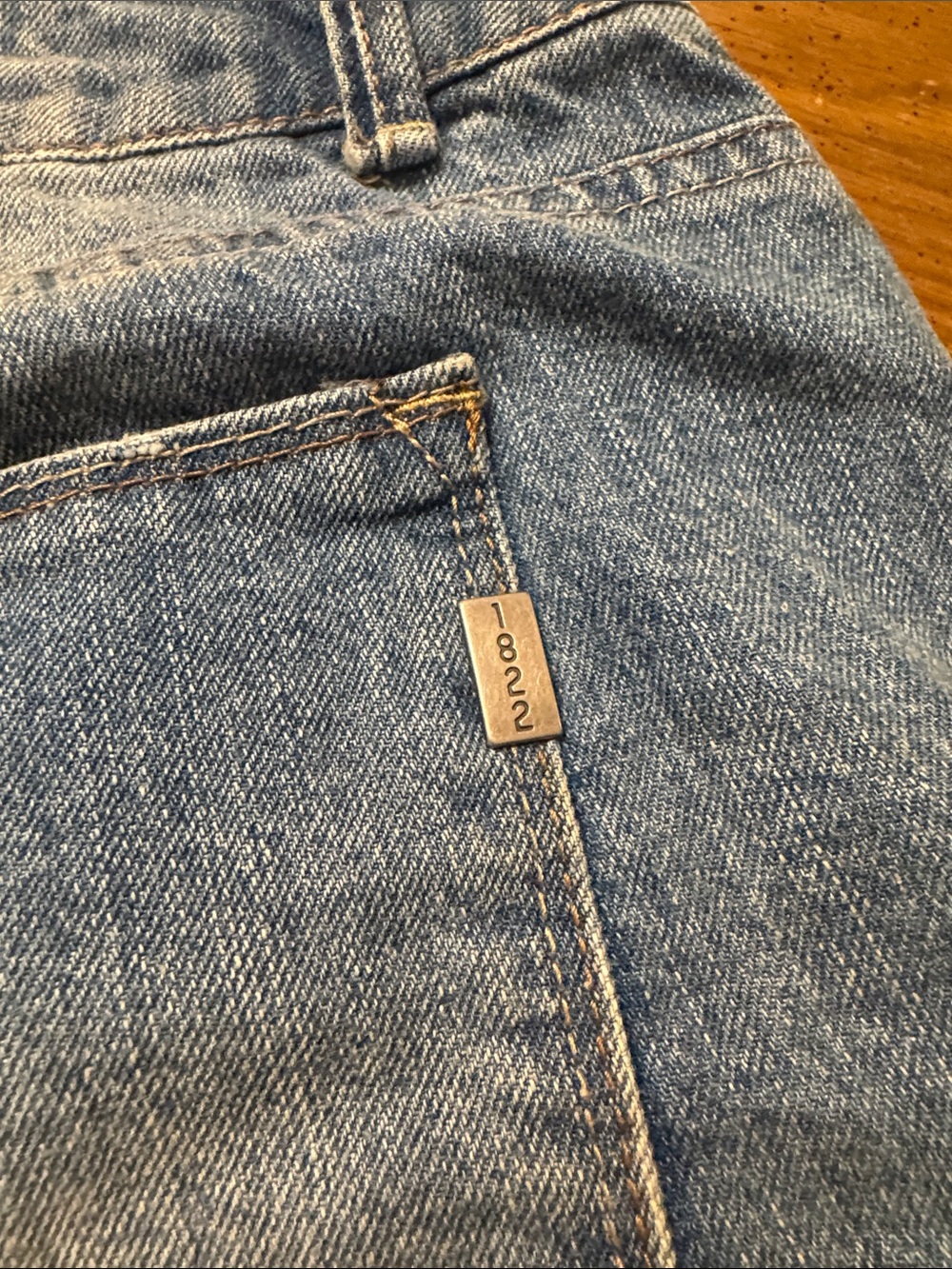 Raw Hem Relaxed Fit Jean Shorts Distressed 5 pocket size 10 1822 Denim EUC - Picture 5 of 13
